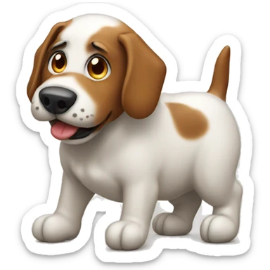 Dog pooping sticker