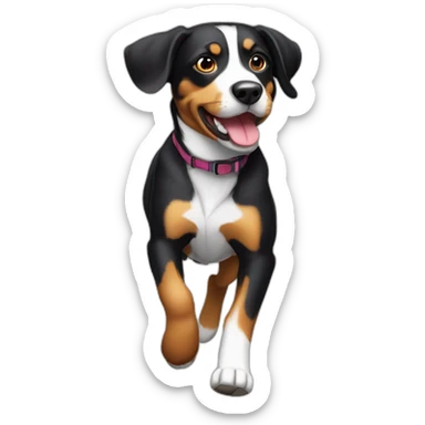 Jumping Entlebucher zennenhund sticker