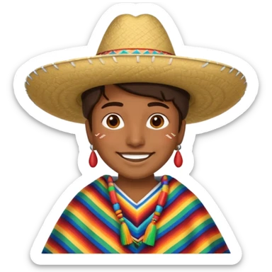 Create different emoticons with Hispanic cultural outfits using the picture sticker