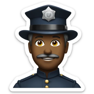 Victorian era police officer sticker