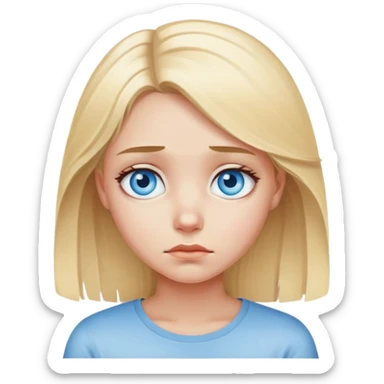  blond girl blue eyes with a Beautiful finish had a trauma  sticker