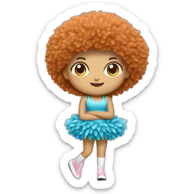 Pompom girl sticker