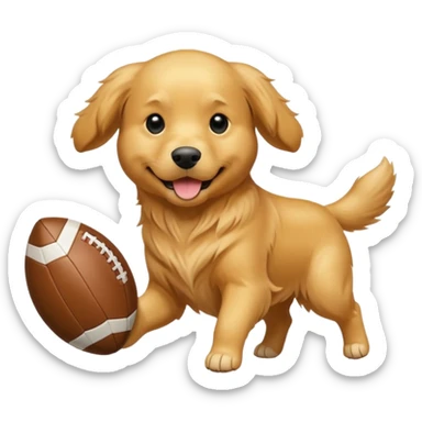 Un chien qui fait du football sticker