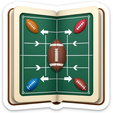 amercian football playbook  sticker