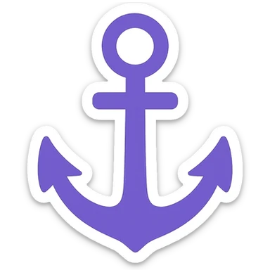 purple anchor sticker