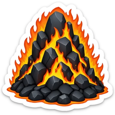 black stone lava sticker