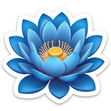 lotus bleu sticker