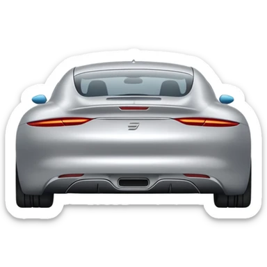un carro desde atras  sticker