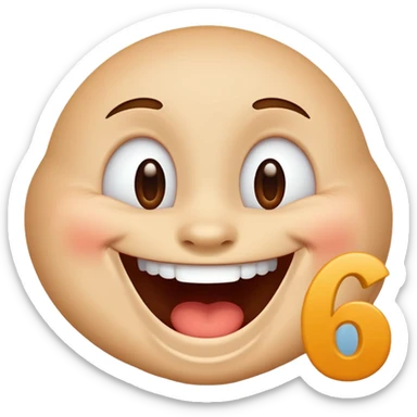 Laughing face with the number 100 sticker