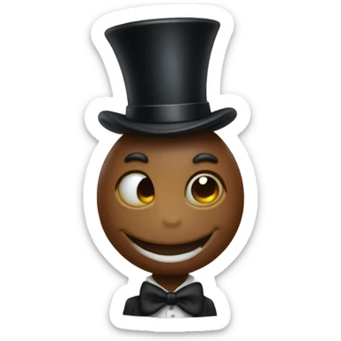 ant with a top hat sticker