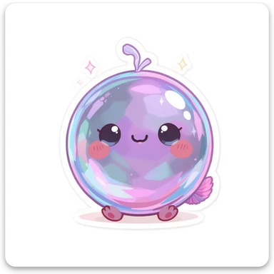 cute and shiny object, no background sticker