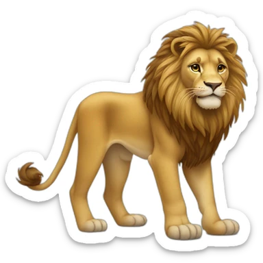 Lion standing on feet sticker