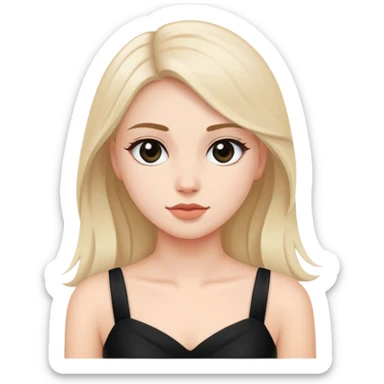 Crazy girl with black dress in Georgia  sticker