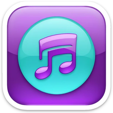 Purple and Cian Symbol Spotify app sticker