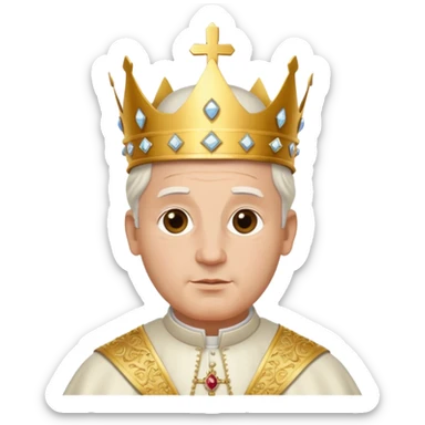 pope royal crown sticker