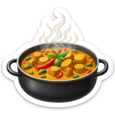 Hot vegan curry dish sticker