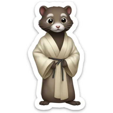 mink in a silk robe sticker