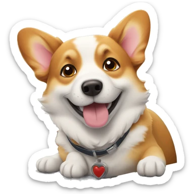 Corgi on airplane sticker