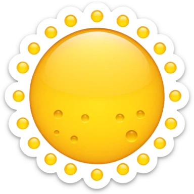 Make, like, a circle, ⭕️ um, that's like, um, there is nothing in it, no, in, I'll send you the image of it, in yellow, and then The things that comes out of it in yellow, yeah. But I need them like a dot, dot, dot, dot. sticker