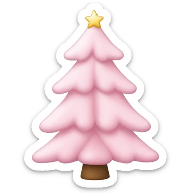 light pink Christmas tree sticker
