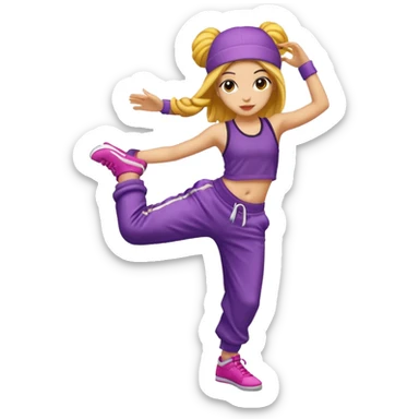 street dancer girl sticker