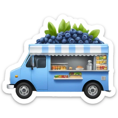 Food truck selling blueberries  sticker
