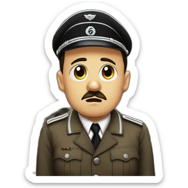 Hitler cries against the backdrop of destroyed Germany sticker