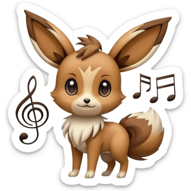 Meloetta-Eevee-Pokémon-Fakémon-creature sticker