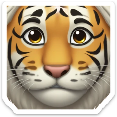 Tiger crying teardrops sticker