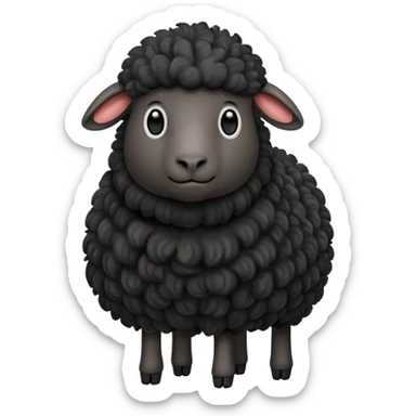 Black sheep emoji  sticker