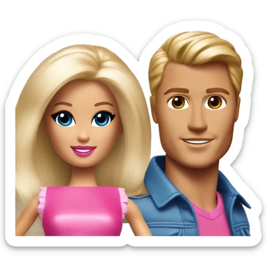 Barbie and Ken sticker