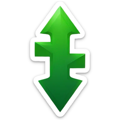 Green arrow downward sticker