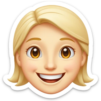 happy smiling face with big smile and joy sticker