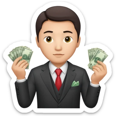 кыргызский бизнесмен считающий деньги sticker