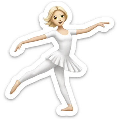 contemporary dance, white woman sticker