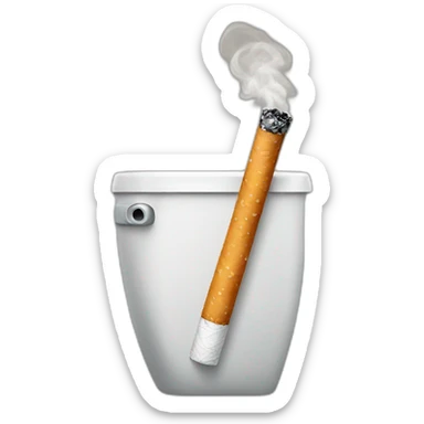 Cigarette qui est aux toilettes sticker