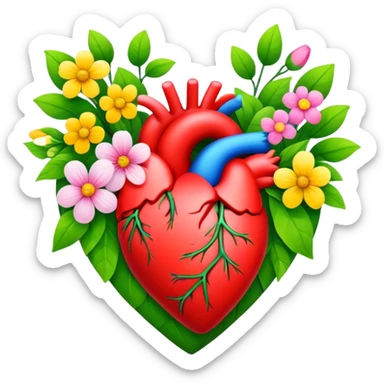 Heart with spring elements  sticker