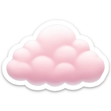pastel pink cloud sticker
