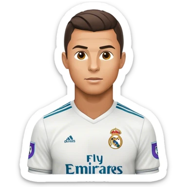 cristiano ronaldo in real madrid jersey sticker