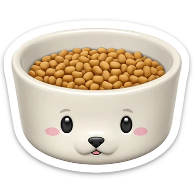 pet food bowl sticker