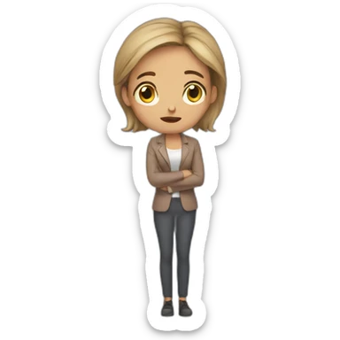 Desperated young teacher sticker