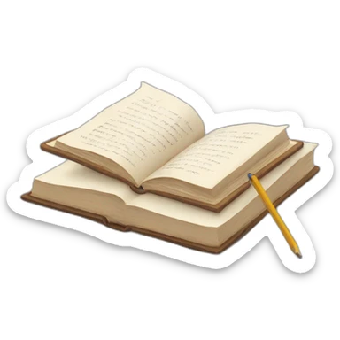 writing on a book sticker