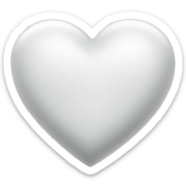 White heart  sticker