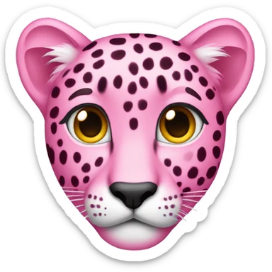 Pink cheetah  sticker