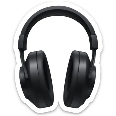 Black headphones with a D on them sticker