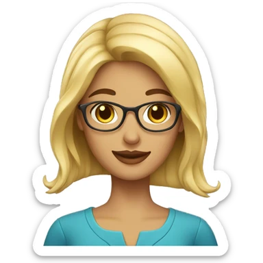 Beautiful librarian woman sticker