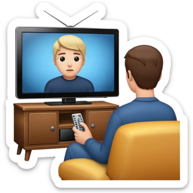 watching tv show sticker