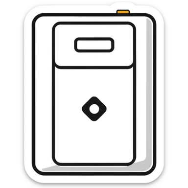 YouTube Shorts logo, black vertical rectangle with rounded corners and white play button in the center sticker