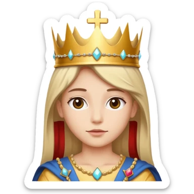 God with the cross and  a crown sticker