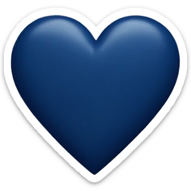 Navy blue heart  sticker